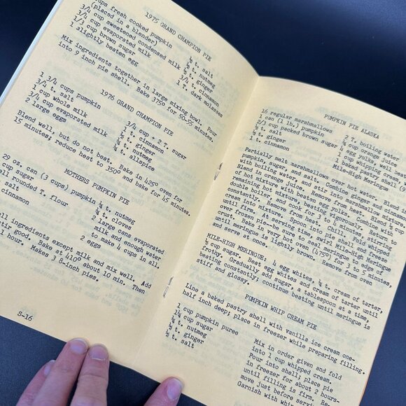 Vintage Cookbook 1970s Circleville Ohio Pumpkin Recipes Book Autumn Kitsch Paper - Picture 6 of 10